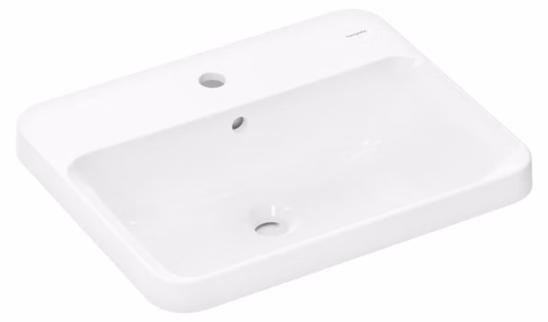 Hansgrohe Inbouwwastafel Xuniva Q, Wit, 550 x 450 mm, met overloop
