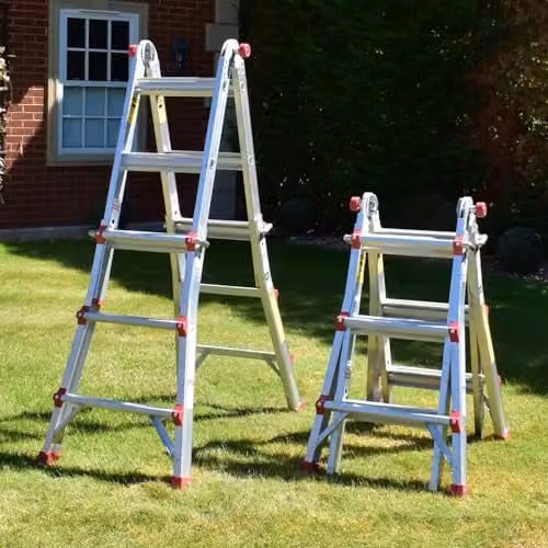 BPS Telescopische multifunctionele aluminium ladder, EN131 gecertificeerd, 5.3m