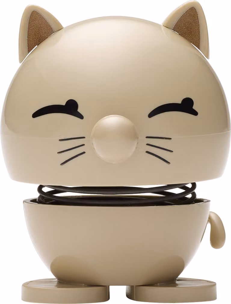 Hoptimist Cat vrolijk kattenfiguur Latte B/D/H: 5,5 x 5,9 x 7,3 cm