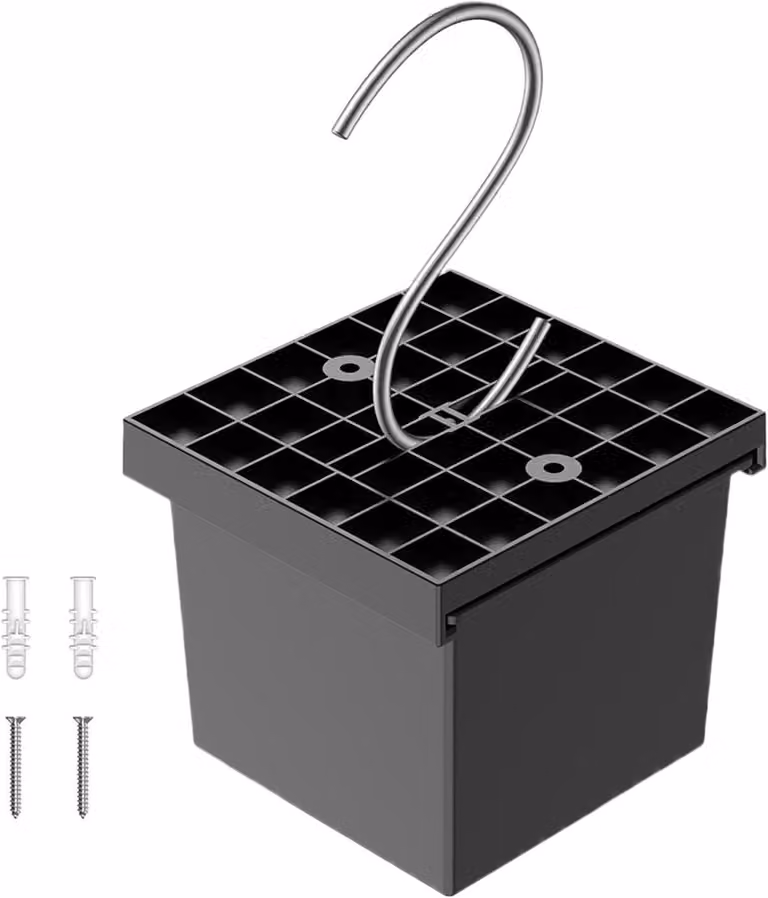 Hangende Plantenpot Zwart - Verticale Mand voor Binnen Tuinieren - B/D/H: 9 x 10 x 9 cm