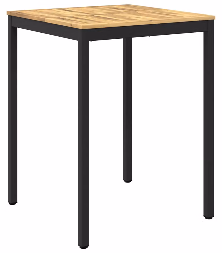 vidaXL Tuinbar-tafel, wit en zwart, B: 80 cm, D: 80,5 cm, H: 105 cm