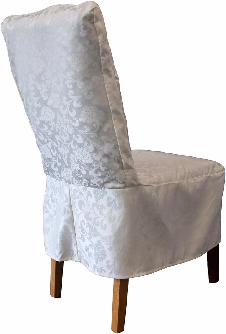Stoelhoes Kort Damast Dessin Ivory - 45 cm Lengte