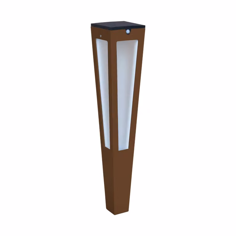 Les Jardins LED zonne-energiefakkel Tinka met sensor, bruin, Hoogte: 62 cm