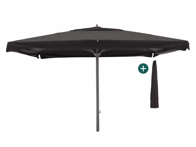 Parasol Shadowline Java zwart vierkant B/D: 450 x 450 cm