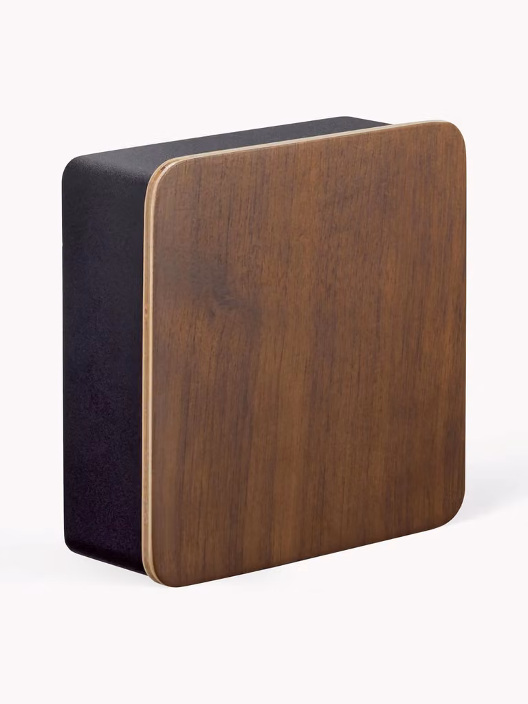 Yamazaki Sleutelkastje aan de muur hout en metaal zwart/bruin B/D/H: 16 x 6 x 16 cm