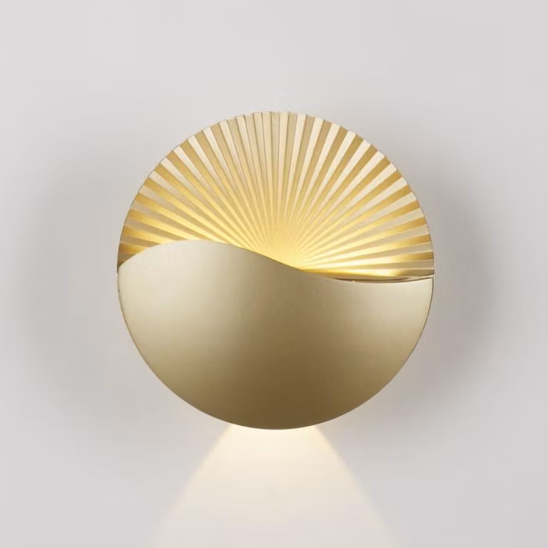 Moderne wandlamp Sunrise Lyora goud/messing