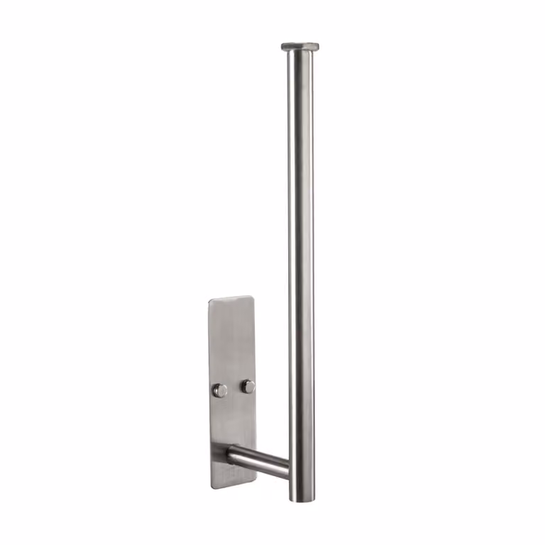 XIVADA Fera Reserverolhouder - Zelfklevend of met schroeven - Rvs - Zilver
