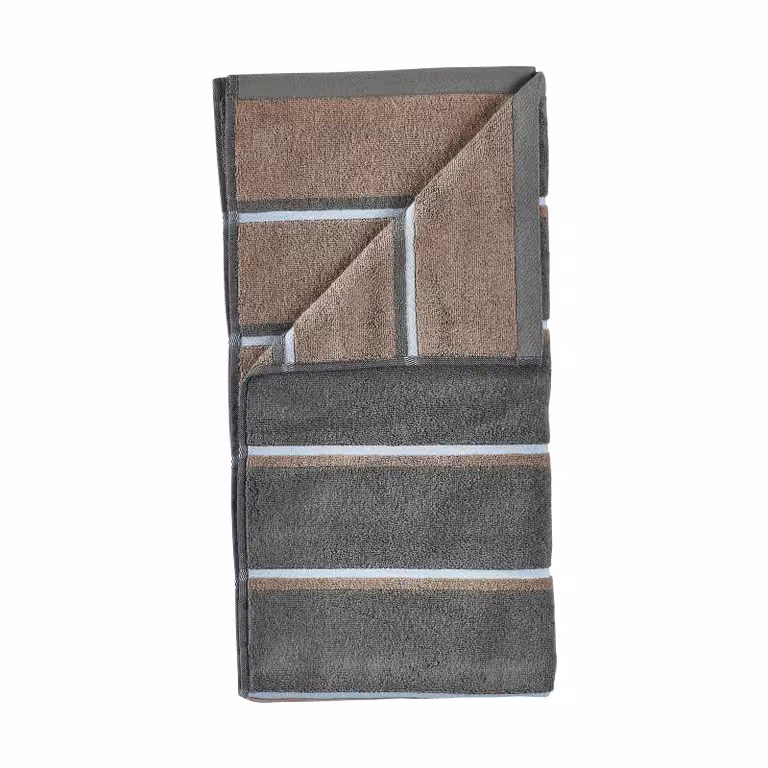 Zone Denmark Sauna handdoek Olive green-taupe-blue fog, 70 x 140 cm