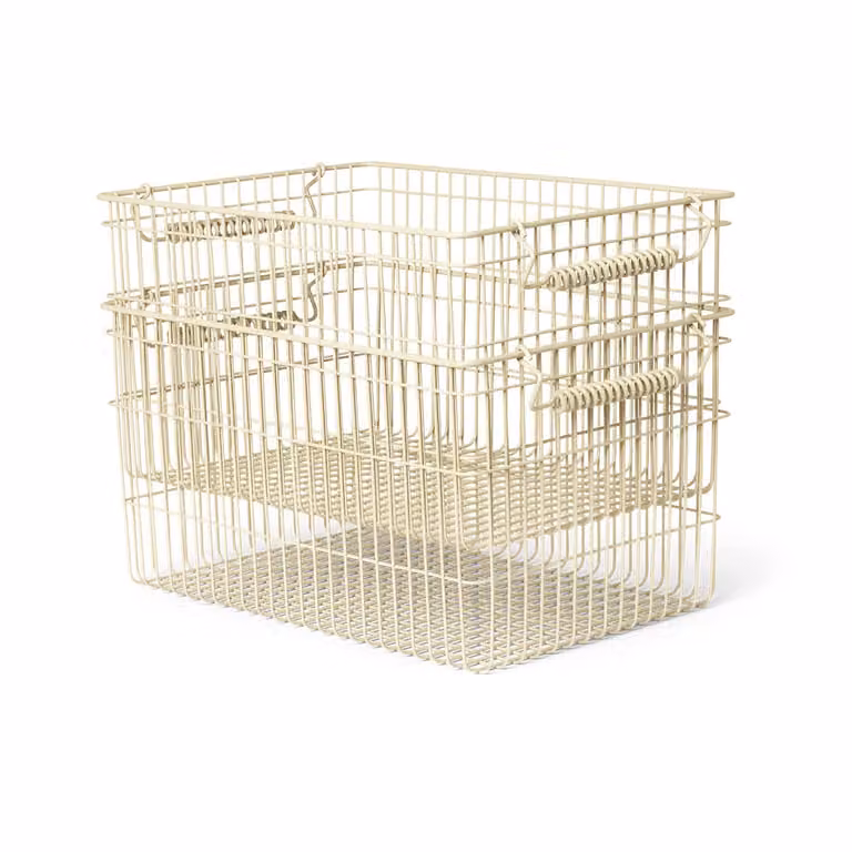 Ferm LIVING Cala stapelbare mand 2-pack Cashmere, B: 36,2 cm, D: 26,2 cm, H: 20,2 cm