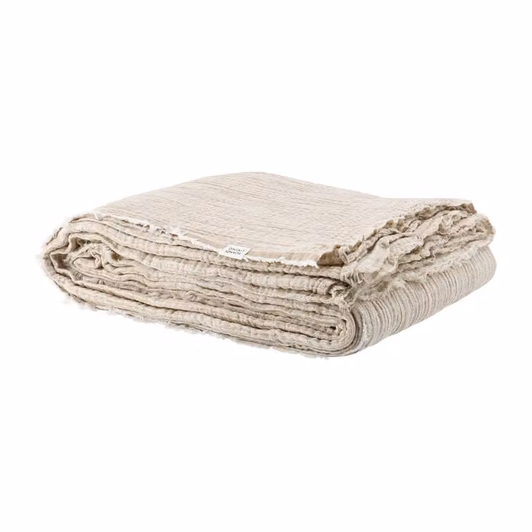 Scandi Living Breeze sprei Beige 260 x 260 cm