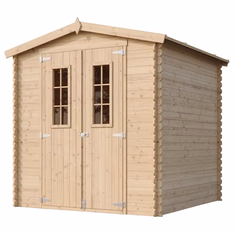 Timbela M343C Houten tuinhuis en buitenberging met ramen, B/D/H: 206 x 216 x 218 cm