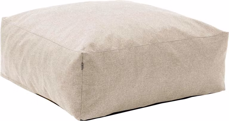 Modulaire Tuin Zitzak Poef voor Buiten - Beige - B/D/H: 85 x 85 x 30 cm
