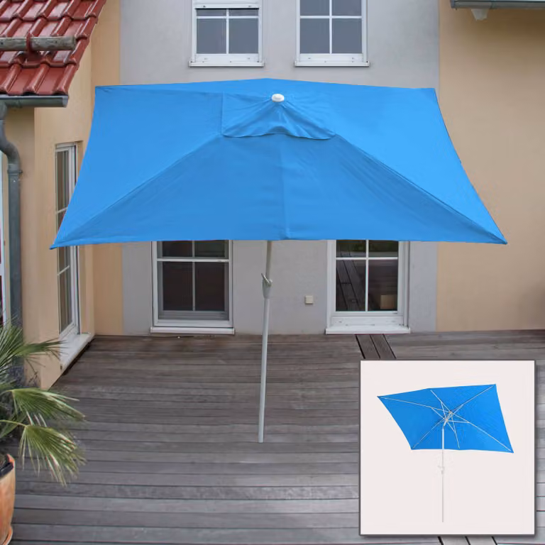 Mendler Zonnescherm N23, kantelbaar, blauw, 2 x 3 meter