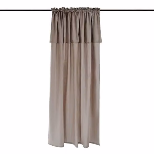 Kutti Gordijn Wit/Beige Semi-transparant B: 140 cm, H: 225 cm