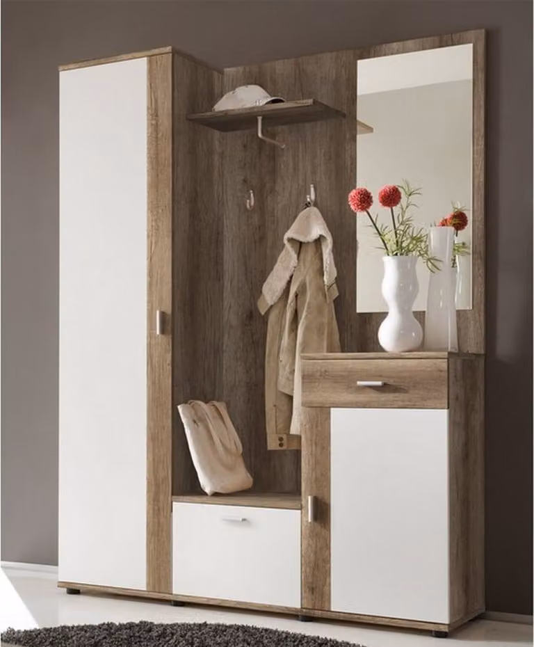 Garderobe Patent van Master Cutlery Corporation met deuren en laden in metaal voor volwassenen, Hoogte: 188 cm