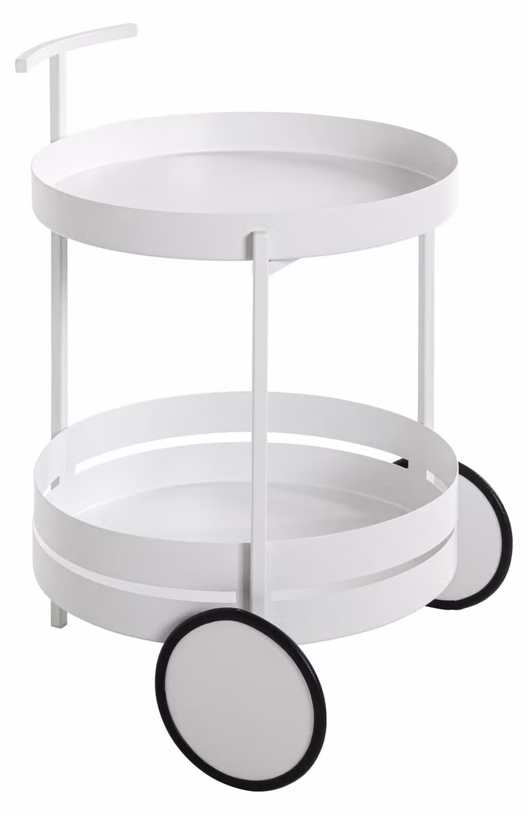 HAKU servicewagen wit metaal B/D/H: 42 x 42 x 62 cm