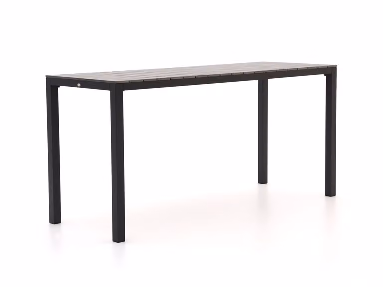 Bellagio Rechthoekige Bartafel in Grijs met Wood-effect en Aluminium Onderstel