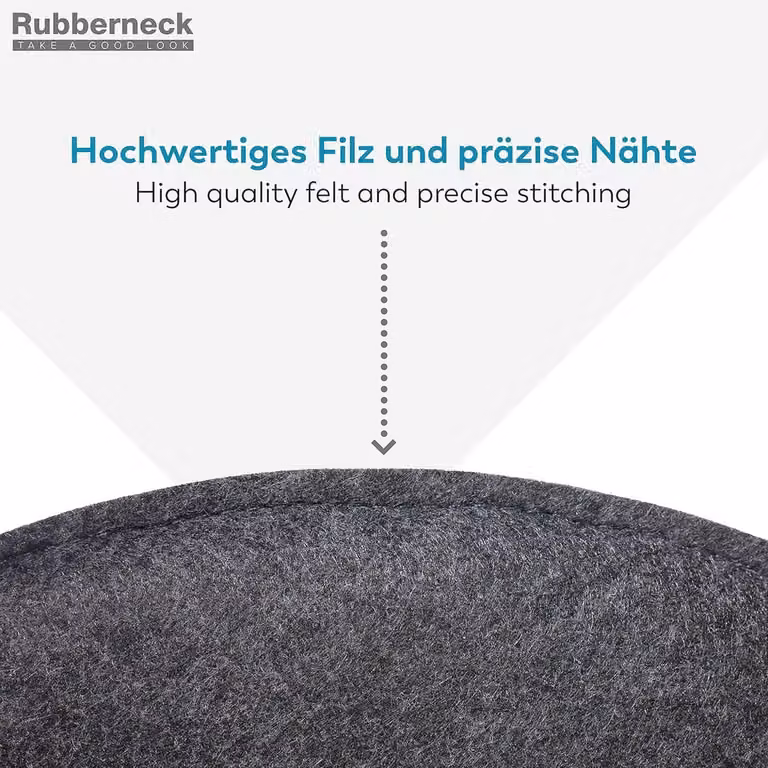 Set van 8 donkergrijze vilten zitkussens met anti-slip noppen voor volwassenen