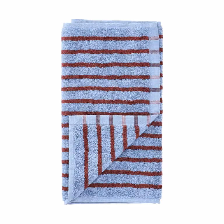 Scandi Living Drift handdoek Blauw-rood 30 x 50 cm