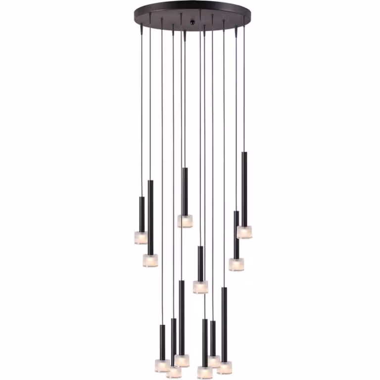 Masterlight Fabro Led hanglamp met 12 lichtpunten - Zwart