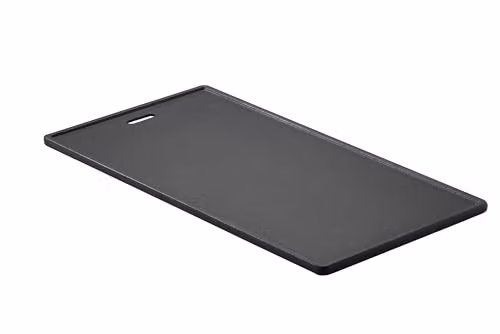Rösle Videro gietijzeren grillplaat voor vlees en kleine grillstukken, zwart, 45 x 24 cm