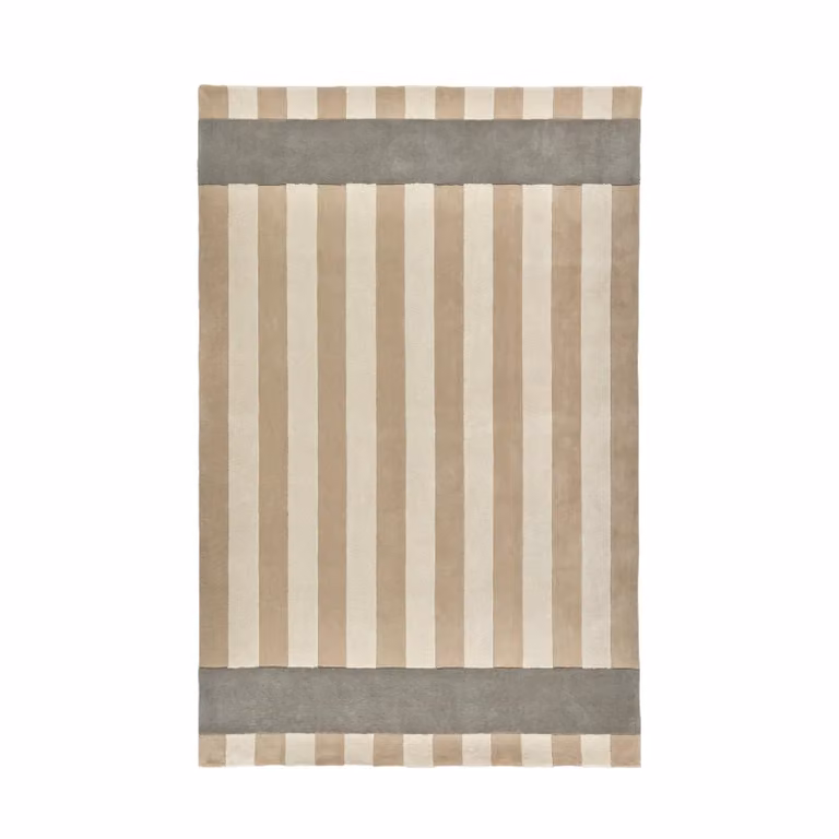 Scandi Living Aisles wollen vloerkleed Beige, 170 x 240 cm