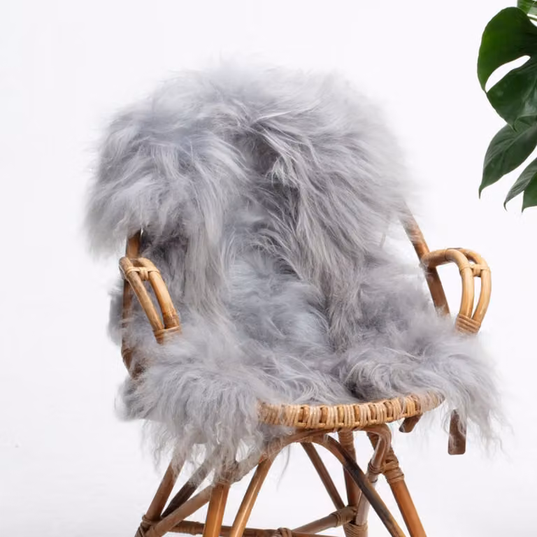 SHEEPY Svana Schapenvacht Grijs S (90-100cm)