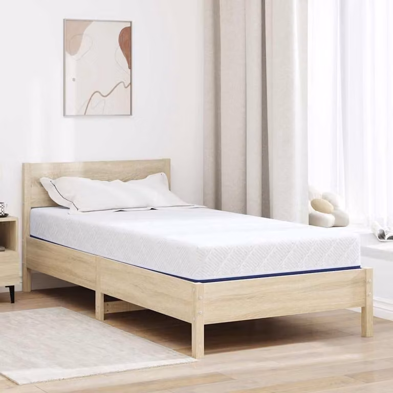 Merkloos Gelschuim Matras Wit Blauw B/D/H: 120 x 200 cm