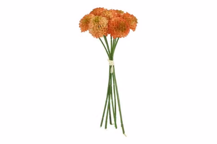 Countryfield zijden boeket Dahlia oranje 26 cm