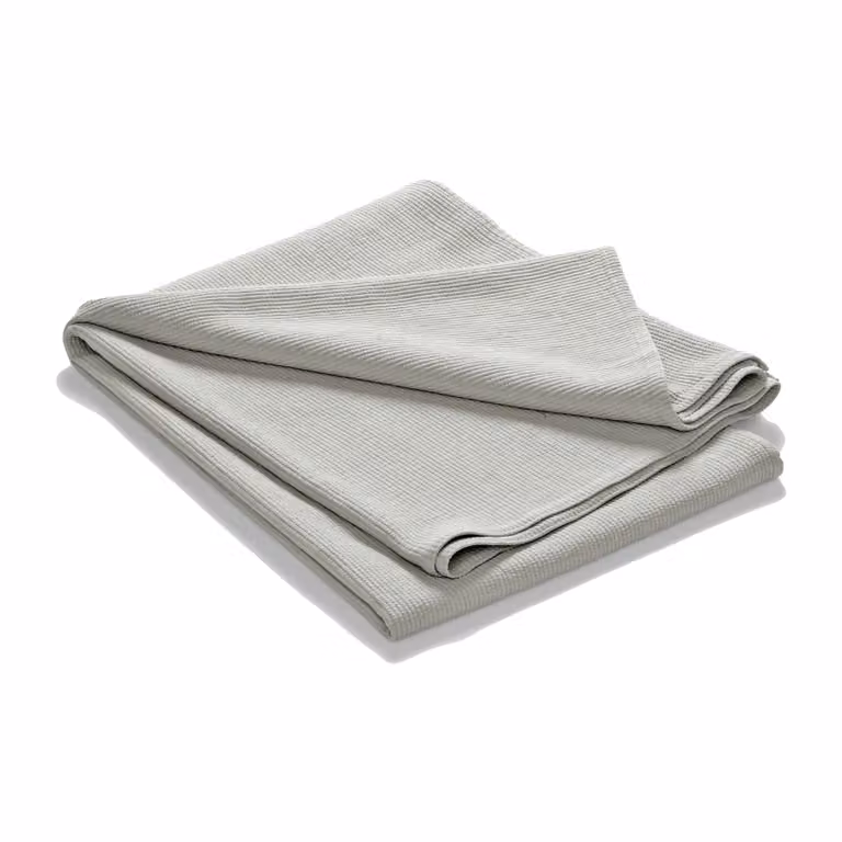Etol Design Stripe sprei van stonewashed katoen, Lichtgrijs, 180 x 260 cm