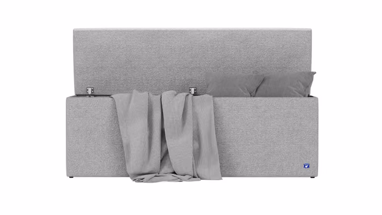 BRUNO opbergbank in zilvergrijs met modern design, Breedte: 160 cm