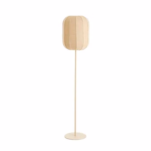 Light & Living Vloerlamp Solune Beige Rond met Stoffen Kap H: 165 cm, B: 35 cm