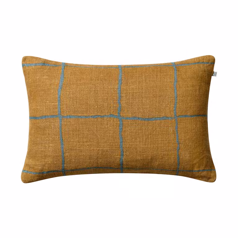 Chhatwal & Jonsson Chakra kussenhoes Khaki-heaven blue, 40 x 60 cm