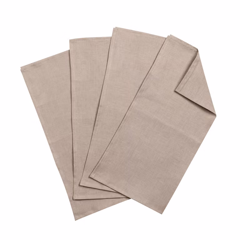 Scandi Living Clean servetten, 4-pack, sand, 45 x 45 cm
