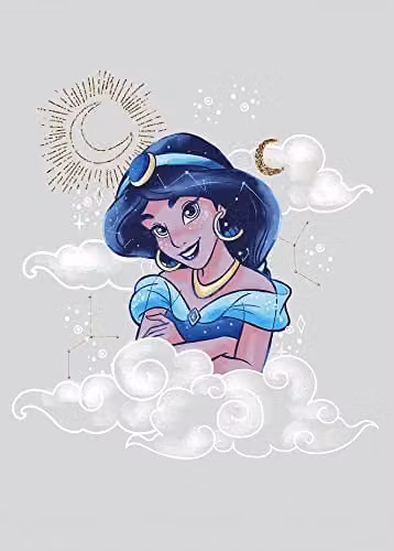 Komar Jasmin Clouds Kunstdruk Poster, Multicolour, 50 x 70 cm