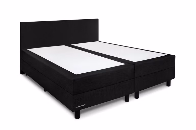 Boxspring Isabella Gitzwart (Inari 100) Beddenleeuw - Zwart - 90 x 200 cm