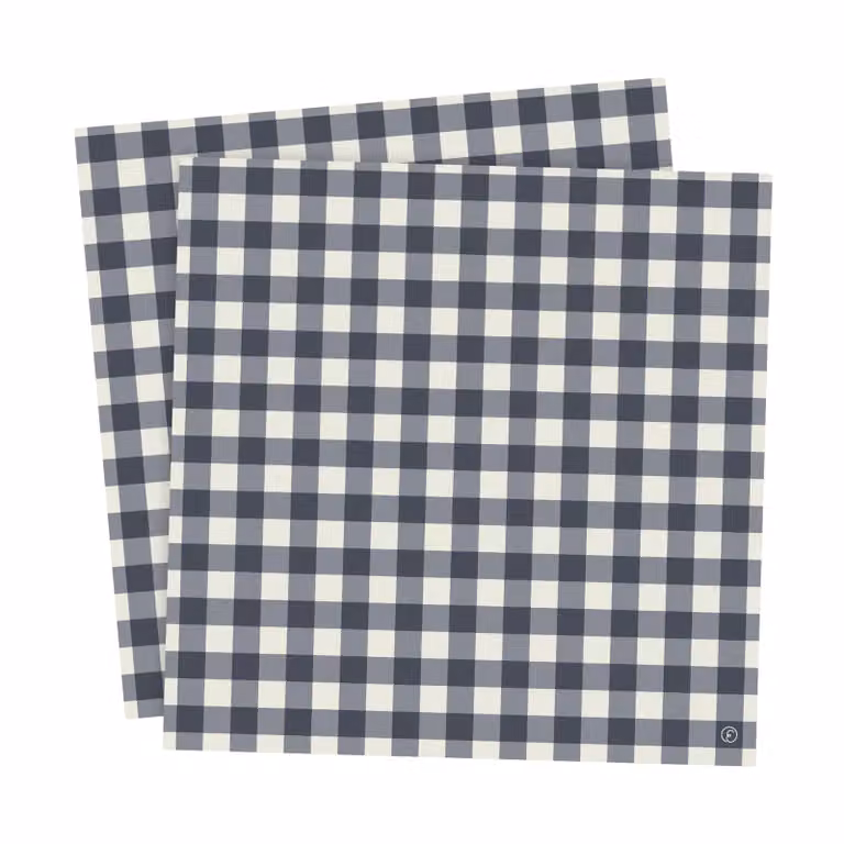 ERNST Servet Geruit Blauw-lichtgrijs 20-pack 33x33 cm