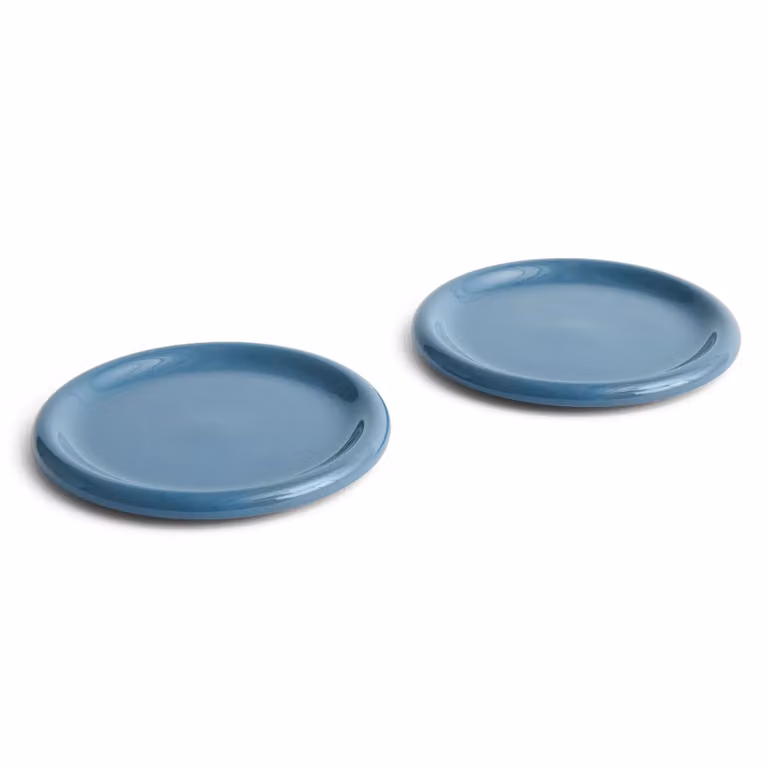 HAY Barro dinerbord blauw, 2-pack, Ø 24 cm