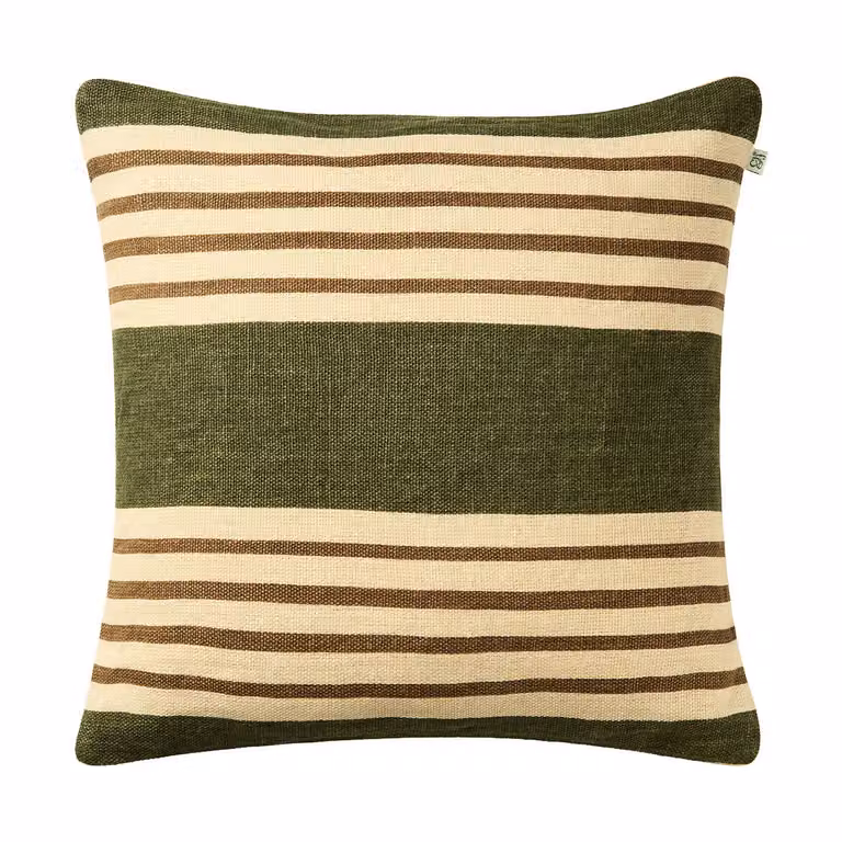 Chhatwal & Jonsson Aria kussenhoes Cactus green-taupe, 50 x 50 cm