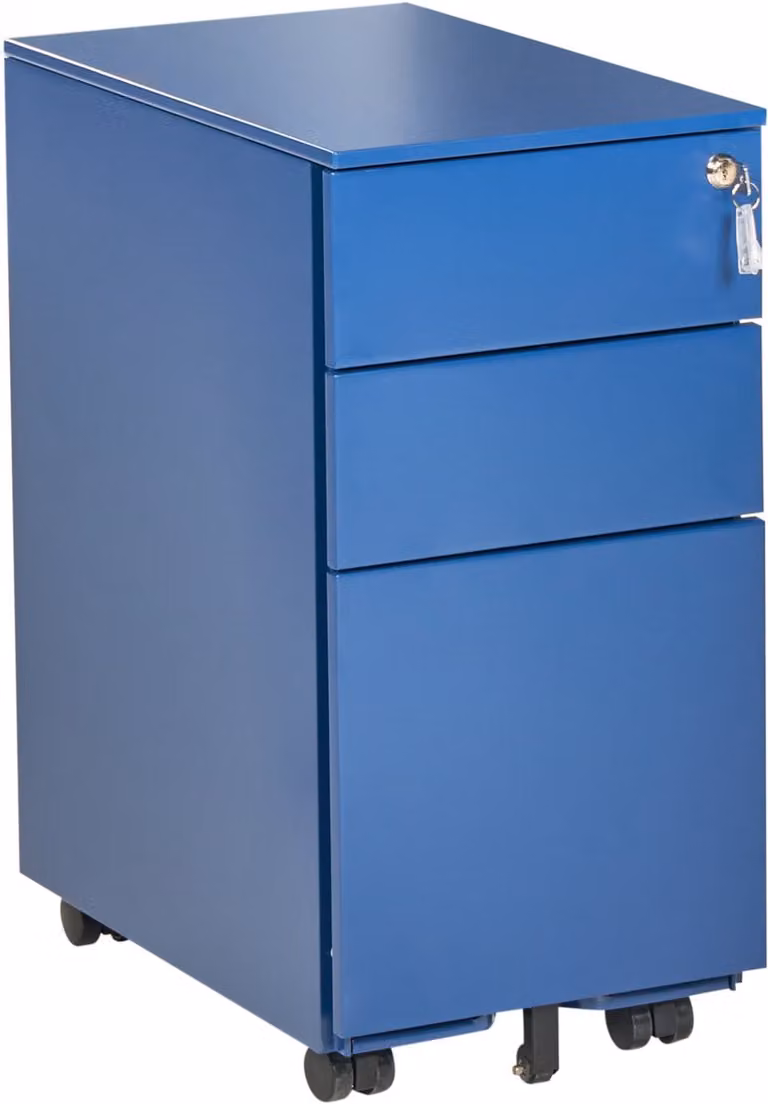 BOLSENA Kantoorkast met deuren en laden - Blauw - Metaal