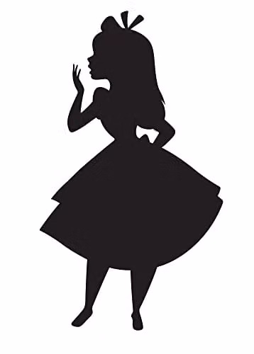 Komar Alice Silhouette Kunstdruk Poster - Multicolour - 50 x 70 cm