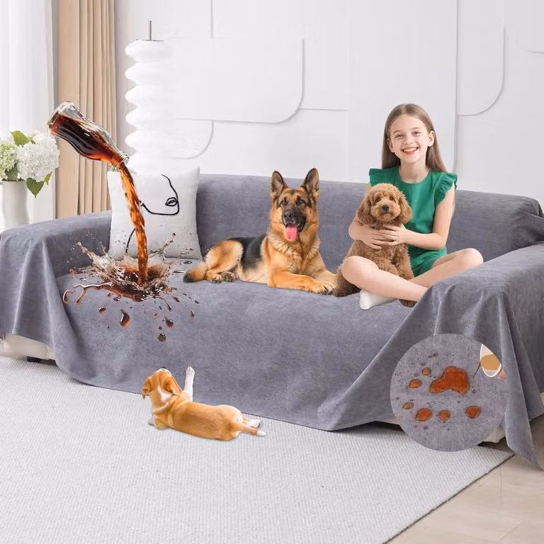 Antislip Sofa Hoes voor 3 Zits Bank - Waterdichte Bankbescherming voor Honden en Kinderen