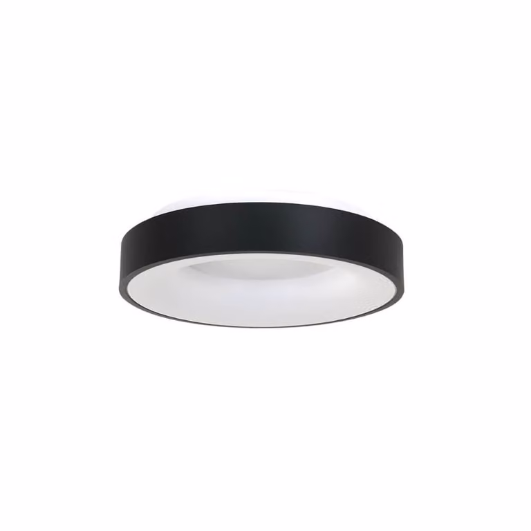Steinhauer Moderne LED-plafondlamp Ringlede in het zwart met warm wit licht