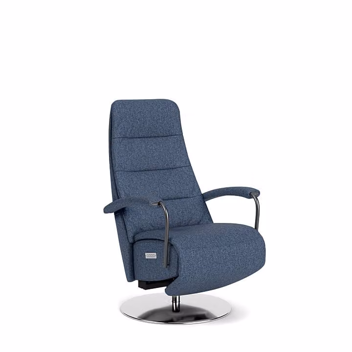 Prominent Sta-op-stoel C-100 - Donkerblauw - Stof