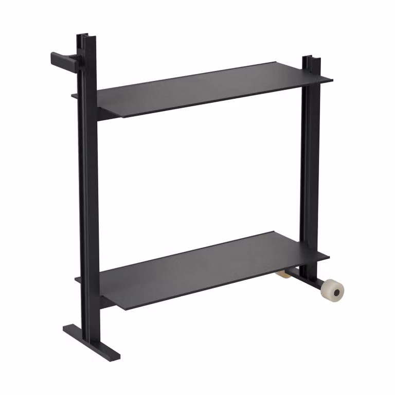 Museum Trolley serveerwagen Zwart, B/D/H: 74,5 x 77,5 x 24 cm