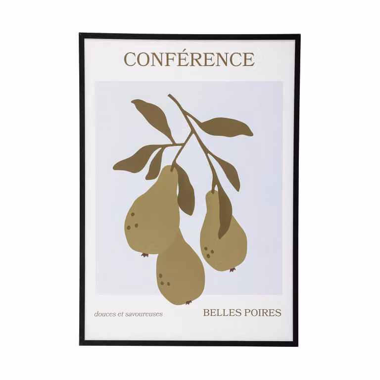 Bloomingville Poire poster met lijst, Black Pine, 52 x 72 cm