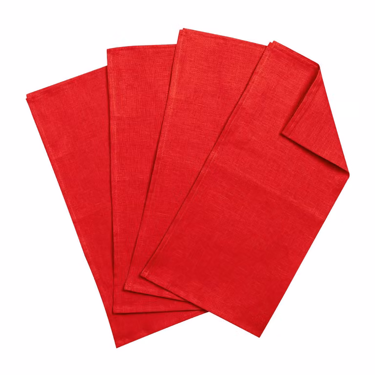 Scandi Living Clean servetten 4-pack Rood 45 x 45 cm