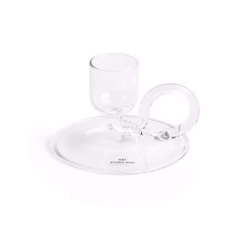 HAY Tiny kandelaar curved Clear glas