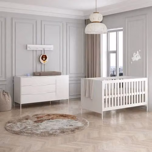 Born Lucky Meegroei Babykamer Santiago Wit XL 2-Delig
