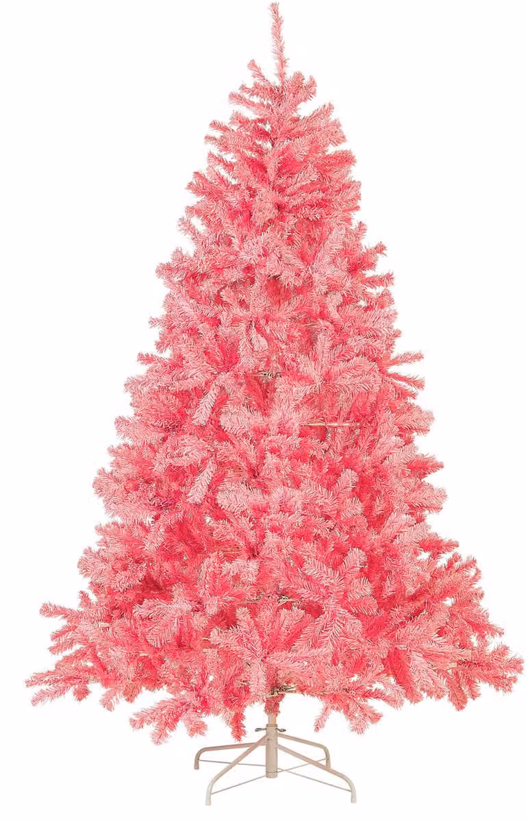 Farnham Kunstkerstboom roze PVC 210 cm